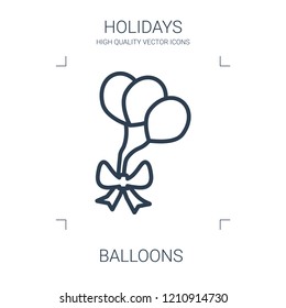 balloons icon. high quality line balloons icon on white background. from holidays collection flat trendy vector balloons symbol. use for web and mobile