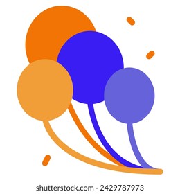 Balloons icon illustration for web, app, infographic, etc