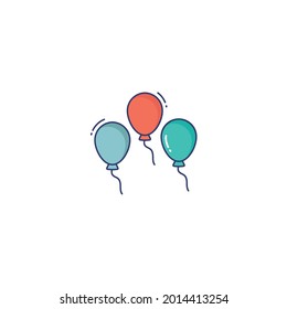 balloons Icon Isolated On White Background