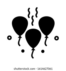 balloons icon isolated sign symbol vector illustration - high quality black style vector icons
