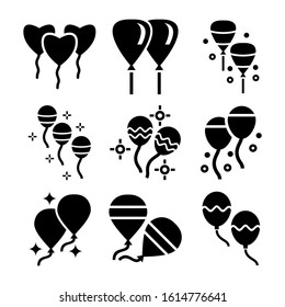 balloons icon isolated sign symbol vector illustration - Collection of high quality black style vector icons
