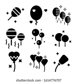 balloons icon isolated sign symbol vector illustration - Collection of high quality black style vector icons
