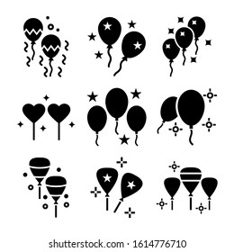 balloons icon isolated sign symbol vector illustration - Collection of high quality black style vector icons
