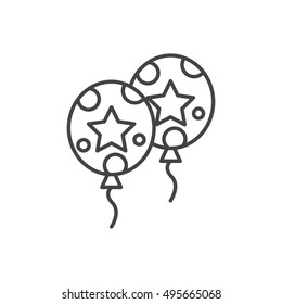 balloons icon, line design