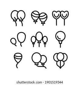balloons icon or logo isolated sign symbol vector illustration - Collection of high quality black style vector icons
