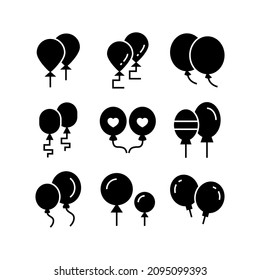 balloons icon or logo isolated sign symbol vector illustration - Collection of high quality black style vector icons
