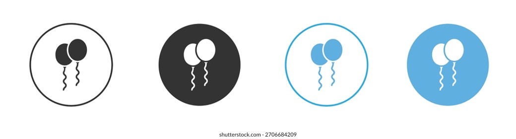 Ícone de balões Conjunto de design de modelo de logotipo