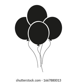 balloons icon on white background