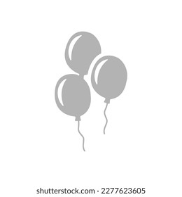 balloons icon on a white background, vector illustration