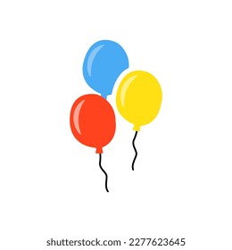 balloons icon on a white background, vector illustration