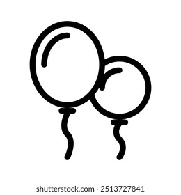 balloons icon. Outline style design isolated on white background