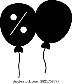 Balloons icon representing celebration, party, birthday, festival, and festive decorations.
