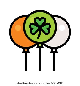 Balloons Ikone, St. Patrick's Day Vektorillustration Illustration