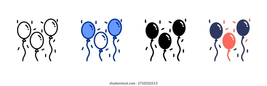 Ballons Symbol setzen mehrere Stilkollektion
