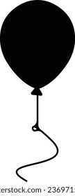Balloons Icon Set Vector Design. Party and Celebration Line Icon Design
