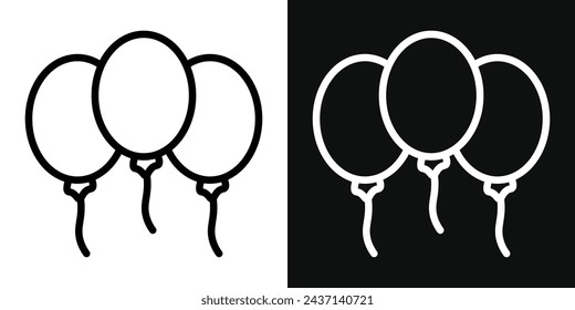 Balloons Icon Set. Vector Illustration