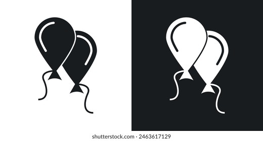 Balloons Icon Set. Vector Symbols for Party and Celebration.