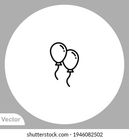 Balloons icon sign vector,Symbol, logo illustration for web and mobile