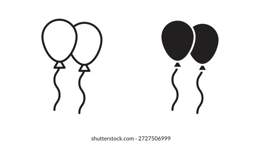 Icono de globos en elemento de logotipo abstracto de Diseño gráfico moderno de tendencia plana simple