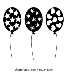 Balloons icon. Simple illustration of balloons vector icon for web