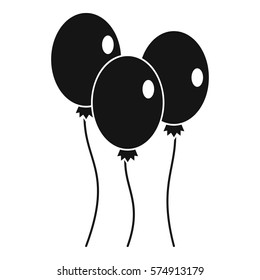 Balloons icon. Simple illustration of balloons vector icon for web