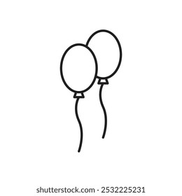 Balloons icon. simple thin line icon.