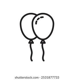 Ballonsymbol Einfache dünne Umrisse