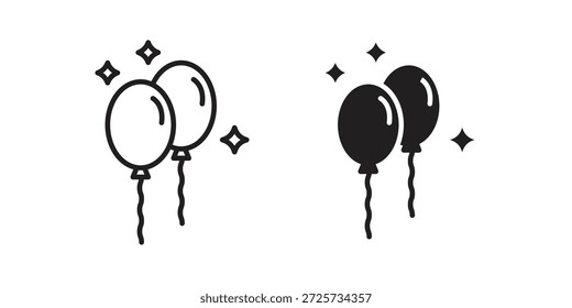 Balloons icon for template. Icon vector graphic set