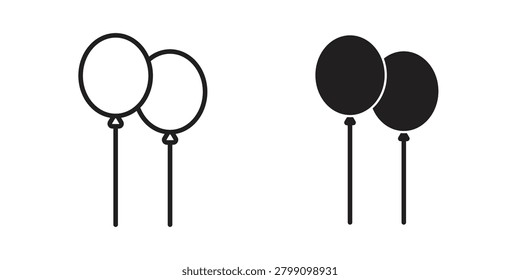 Balloons icon for templates, web design and infographics. EPS10