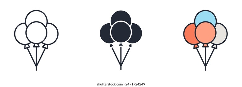 Balloons Icon theme symbol vector illustration isolated on white background