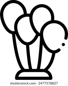 balloons icon. Thin Linear Style Design Isolated On White Background