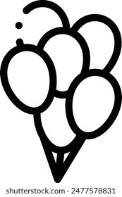 icono de globos. Diseño De Estilo Lineal Delgado Aislado Sobre Fondo Blanco