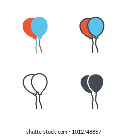 Balloons icon vector