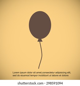 balloons icon vector 