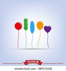 Balloons Icon Vector