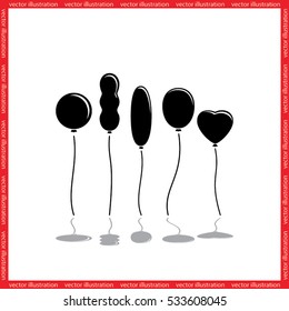 Balloons icon vector