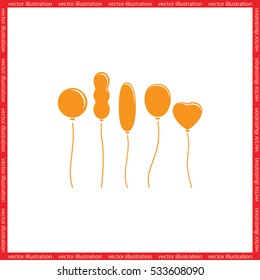 Balloons icon vector
