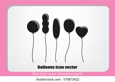 Balloons icon vector.