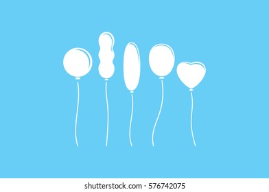 Balloons icon vector.