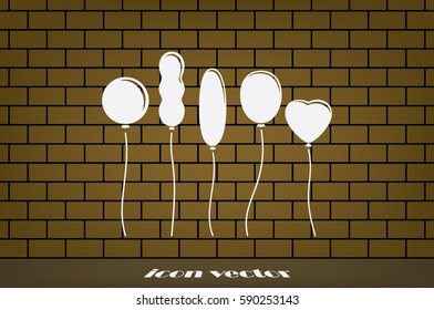 Balloons icon vector