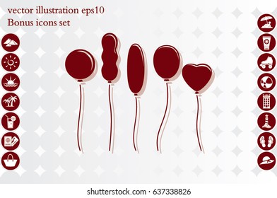 Balloons icon vector