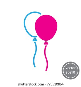 Balloons icon vector