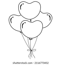 Balloons icon vector. Birthday illustration sign. Celebration symbol. event logo.