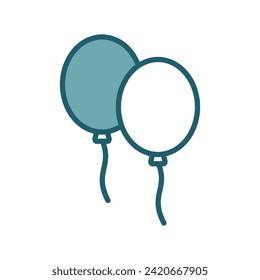balloons icon vector design template simple and clean
