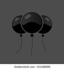 Balloons Icon vector. Balloons flat icon. Ballons icon art. Ballons icon sign. 