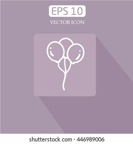 balloons icon vector. fun and birthday symbol
