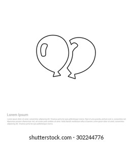 Balloons icon - Vector Illustration