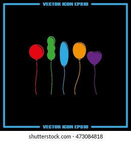 Balloons icon vector illustration eps10.