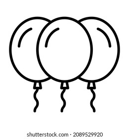 Balloons icon vector image. Can also be used for web apps, mobile apps and print media.