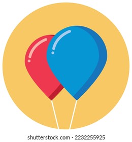 imagen vectorial de icono de globos con fondo blanco